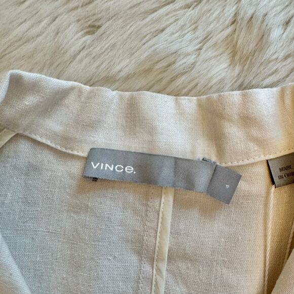 Vince Three Button Down Linen Silk Blend Single Breasted Blazer 4 NWT - Picture 5 of 12